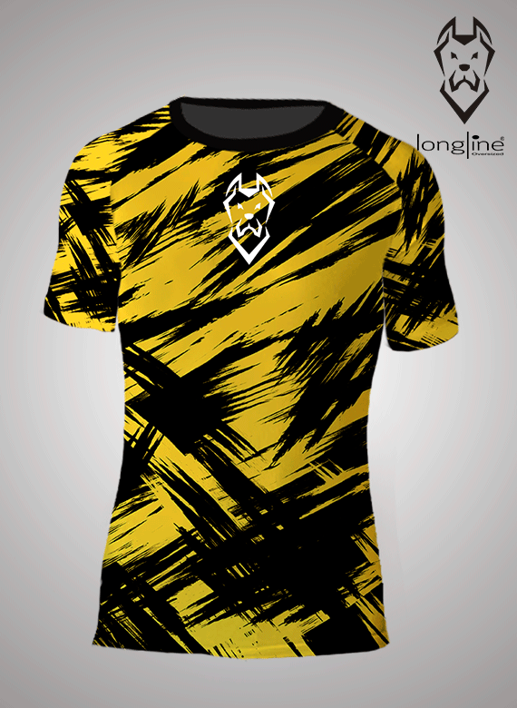 RASH GUARD KIDS ESTAMPADA AMARELA CE01