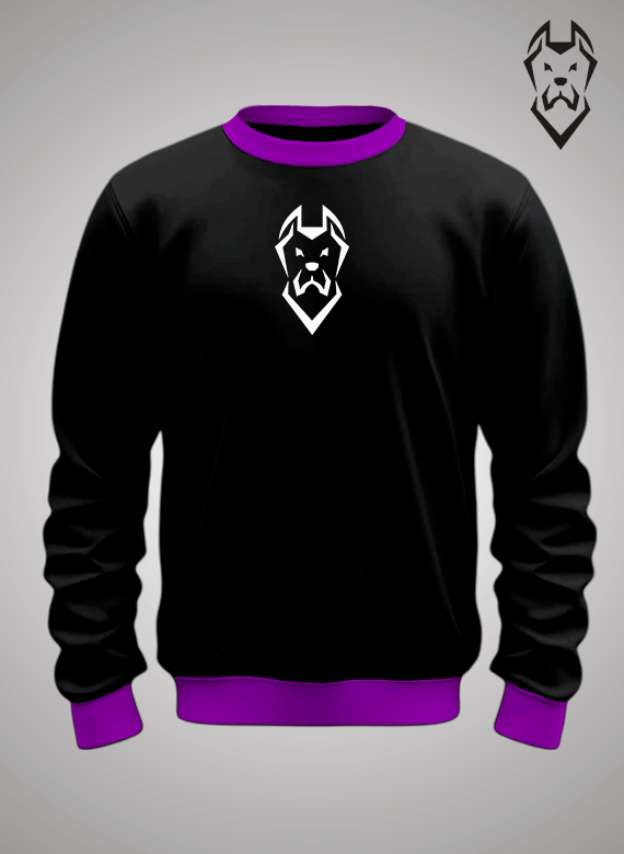 Moletom Careca Leve de Treino Detalhes punho roxo