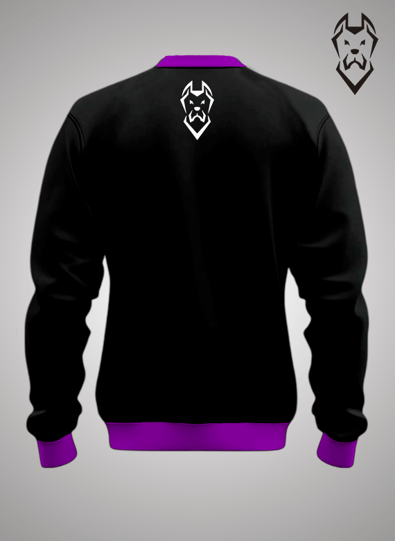 Moletom Careca Leve de Treino Detalhes punho roxo