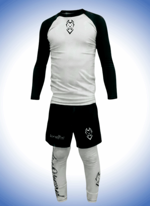 CONJUNTO RASH + BERMUDA+ CALÇA LYCRA CANECORSO BRANCA