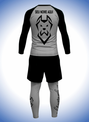CONJUNTO RASH + BERMUDA+ CALÇA LYCRA CANECORSO CINZA