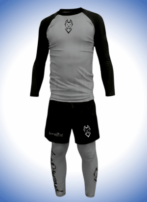 CONJUNTO RASH + BERMUDA+ CALÇA LYCRA CANECORSO CINZA