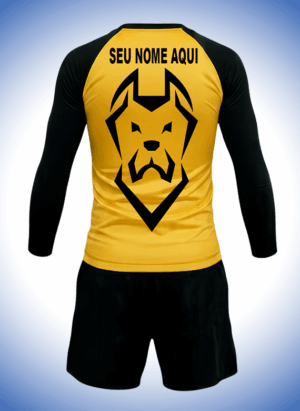 CONJUNTO RASH + BERMUDA+ LYCRA CANECORSO AMARELO