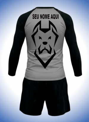 CONJUNTO RASH + BERMUDA+ LYCRA CANECORSO CINZA