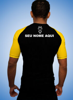 RASH GUARD MANGA FAIXA AMARELA