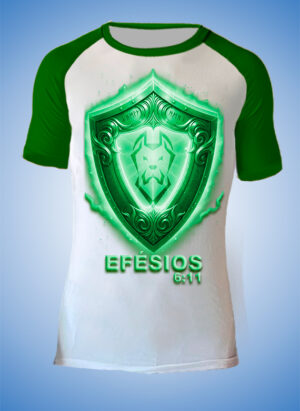 RASH KIDS Estampa EFÉSIOS 6:16 VERDE COM SEU NOME
