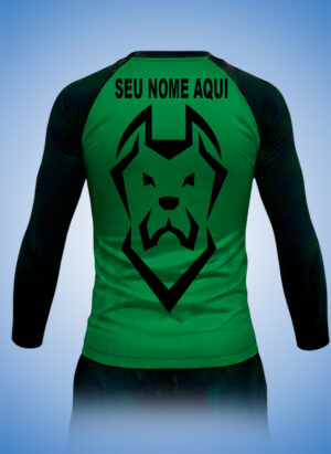 RASH KIDS MANGA LONGA VERDE COM SEU NOME