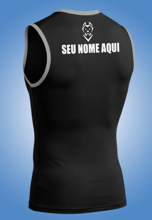 REGATA RASH GUARD DETALHE CINZA COM SEU NOME