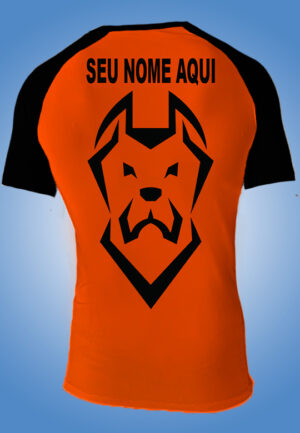 RASH GUARD CANECORSO COM SEU NOME LARANJA