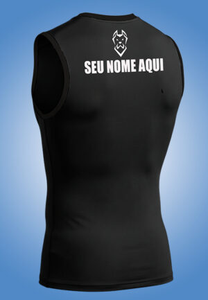 REGATA RASH GUARD DETALHE PRETO COM SEU NOME