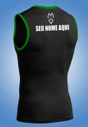 REGATA RASH GUARD DETALHE VERDE COM SEU NOME